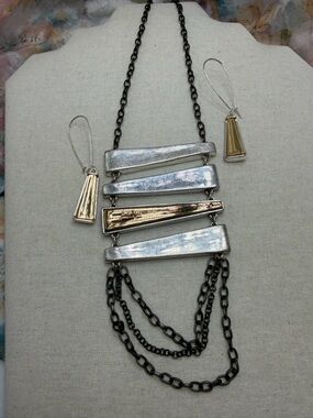 Robert Lee Morris Modernist Necklace and Earrings #15SET